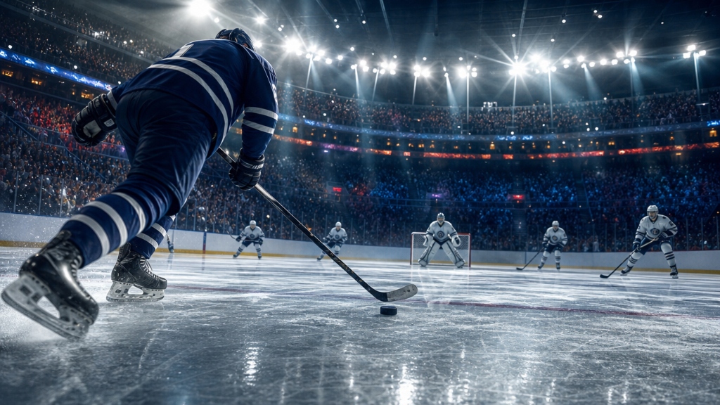 NHL breakaway action